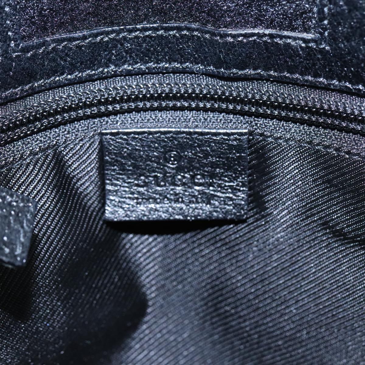 GUCCI GG Canvas Shoulder Bag Black Silver 27639 ep6499