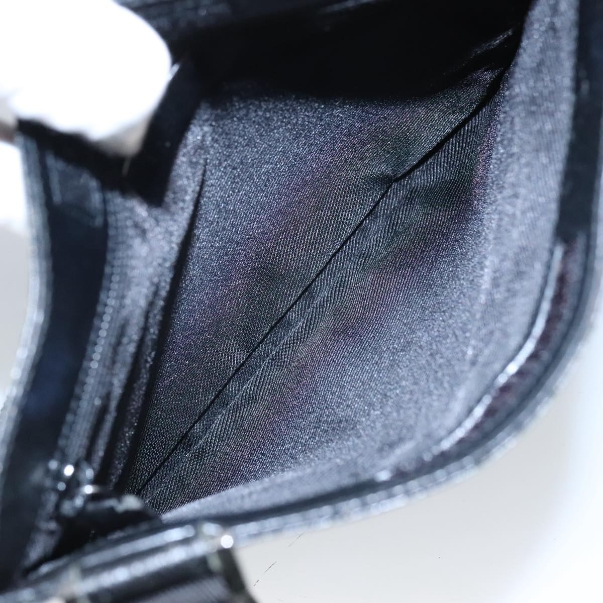 GUCCI GG Canvas Shoulder Bag Black Silver 27639 ep6499