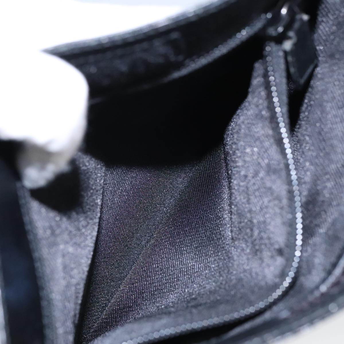 GUCCI GG Canvas Shoulder Bag Black Silver 27639 ep6499