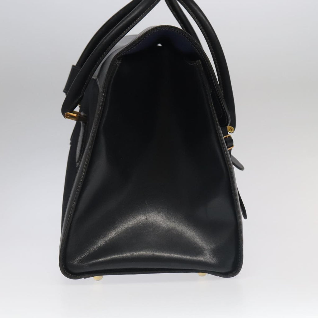 GUCCI Boston Bag Leather Suede Navy ep6503