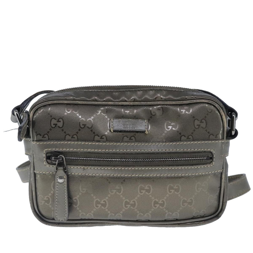 GUCCI GG implementation Shoulder Bag PVC Leather Bronze ep6507