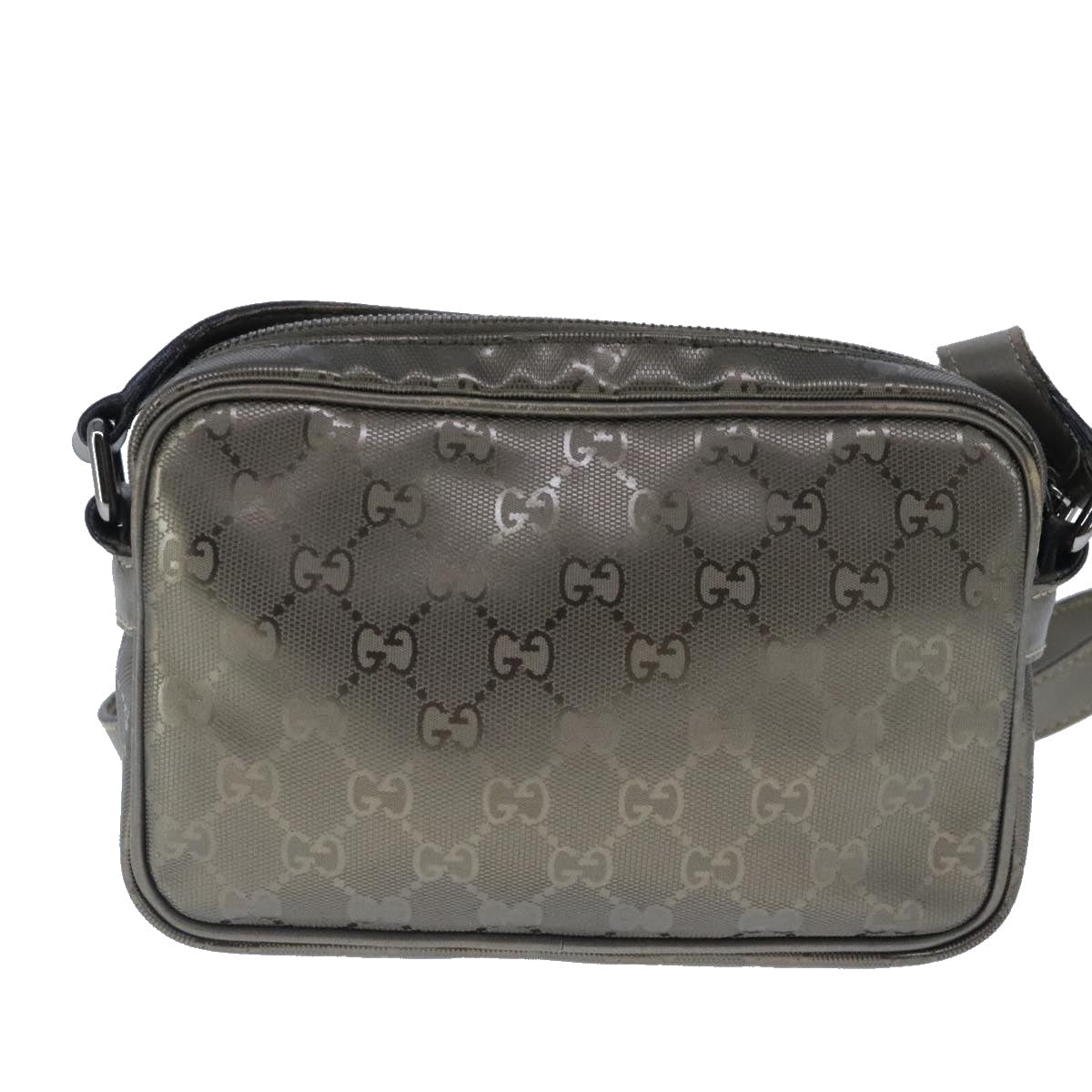 GUCCI GG implementation Shoulder Bag PVC Leather Bronze ep6507