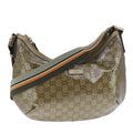 GUCCI GG Crystal Sherry Line Bag Coated Canvas Gold Tone 181092 ep6508