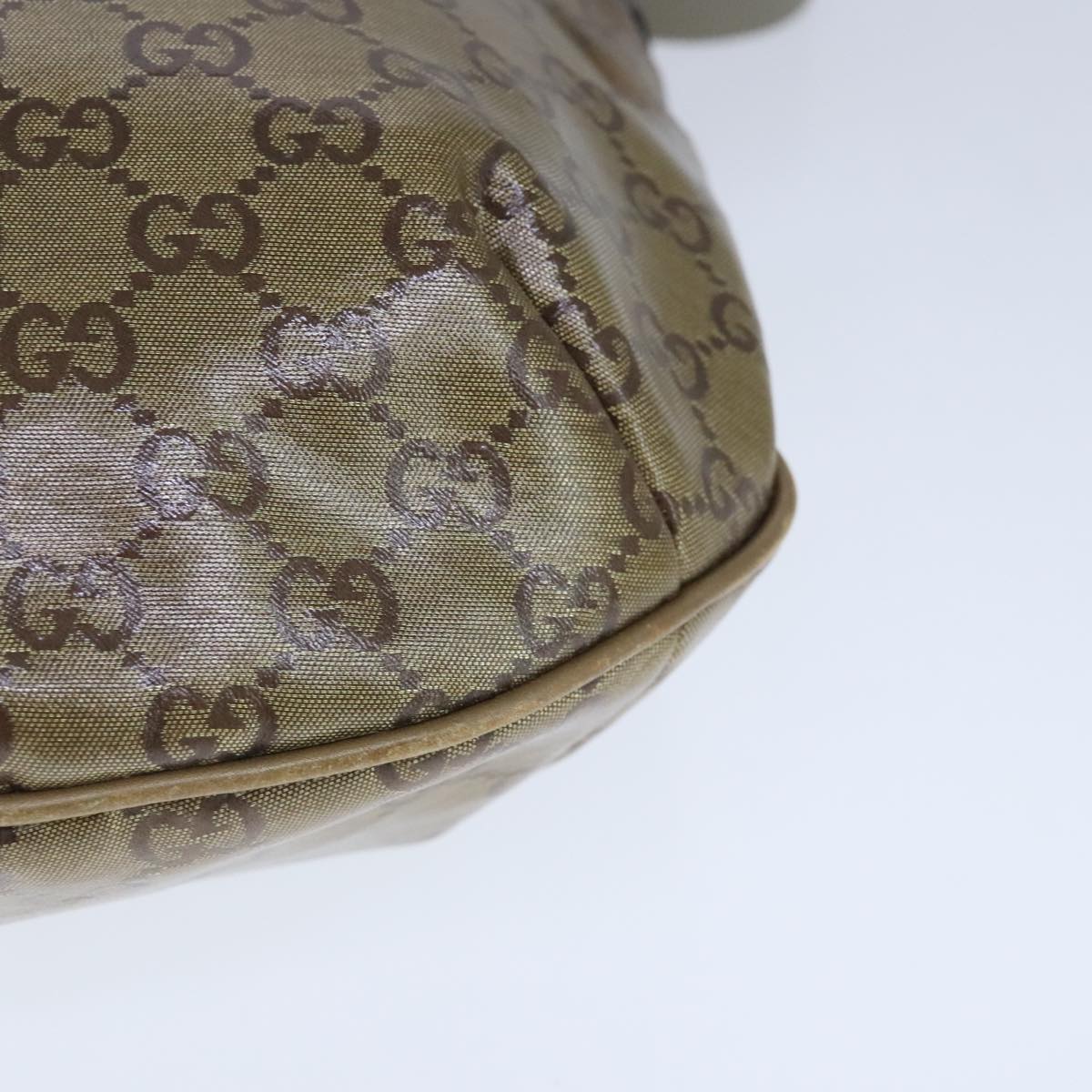 GUCCI GG Crystal Sherry Line Bag Coated Canvas Gold Tone 181092 ep6508