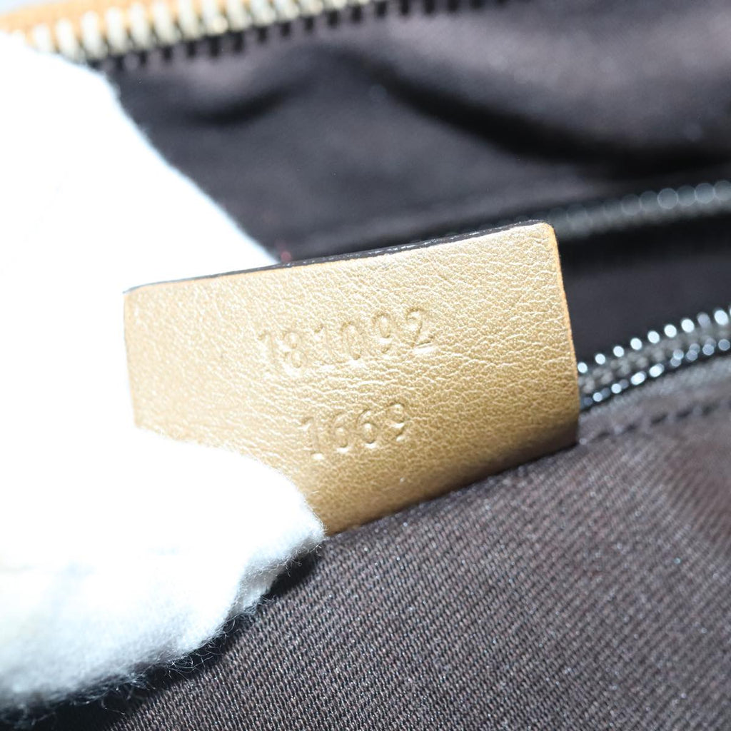 GUCCI GG Crystal Sherry Line Bag Coated Canvas Gold Tone 181092 ep6508