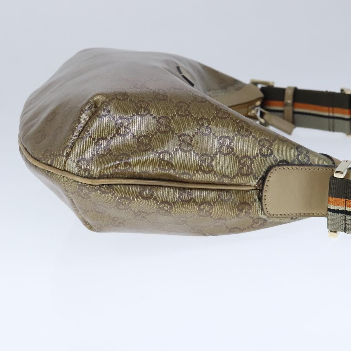 GUCCI GG Crystal Sherry Line Bag Coated Canvas Gold Tone 181092 ep6508