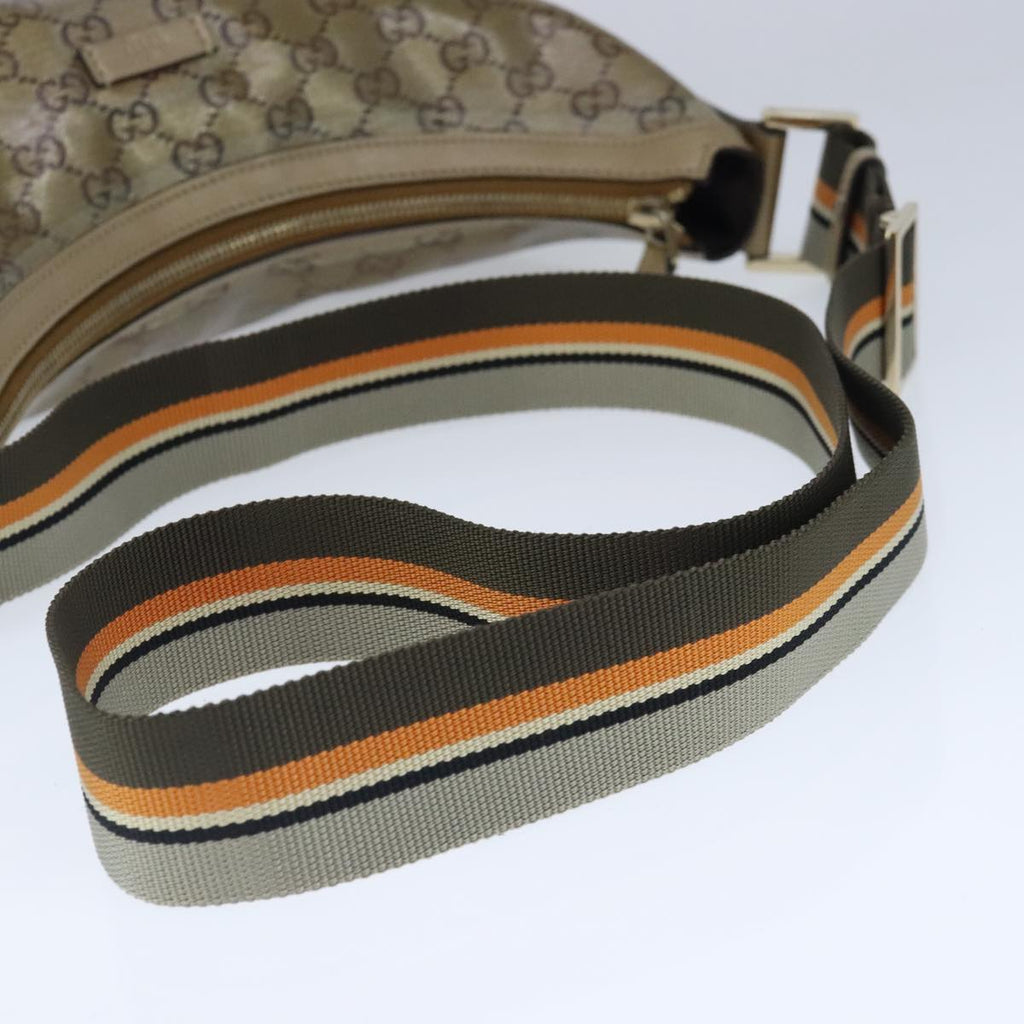 GUCCI GG Crystal Sherry Line Bag Coated Canvas Gold Tone 181092 ep6508