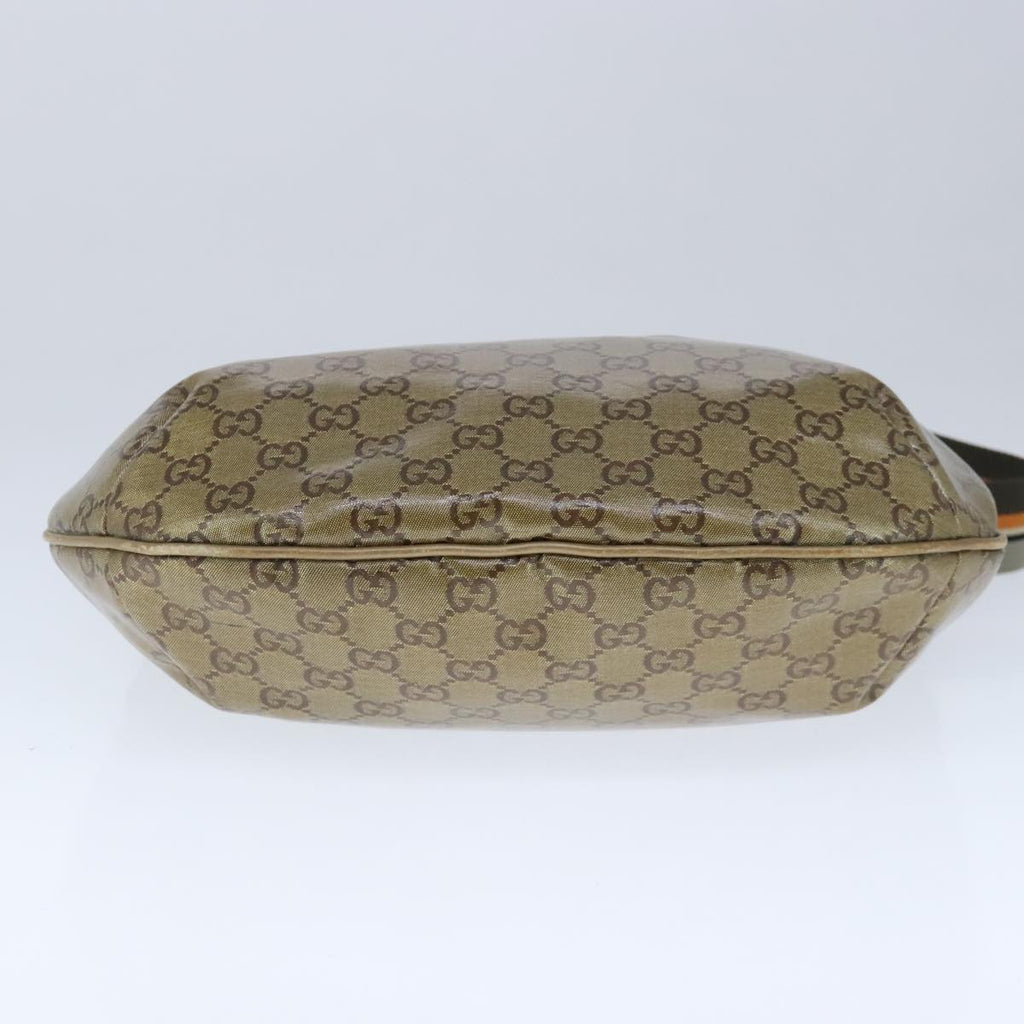 GUCCI GG Crystal Sherry Line Bag Coated Canvas Gold Tone 181092 ep6508