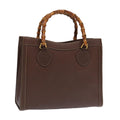 GUCCI Bamboo Hand Bag Leather Brown Gold 002 1186 0260 ep6509