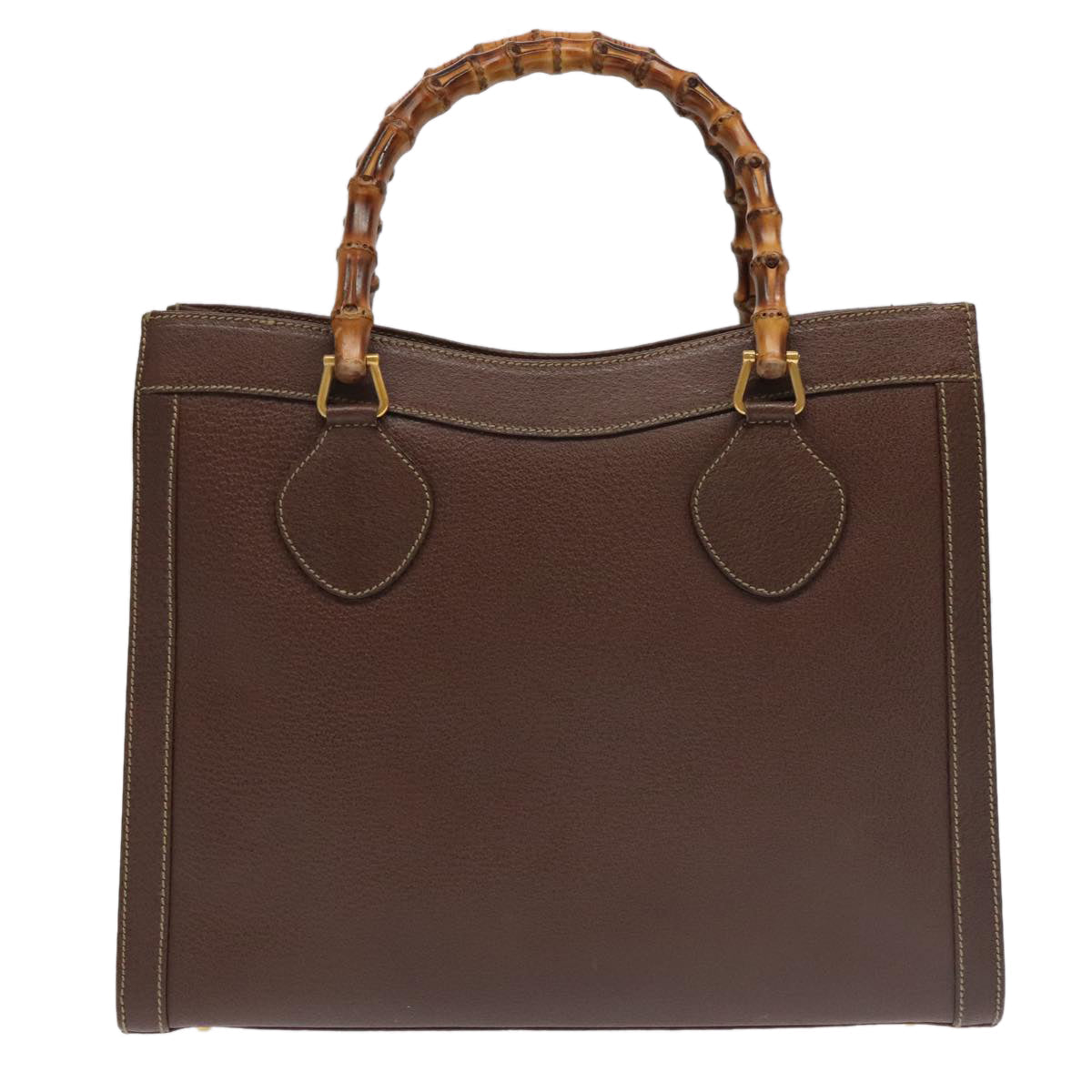 GUCCI Bamboo Hand Bag Leather Brown Gold 002 1186 0260 ep6509
