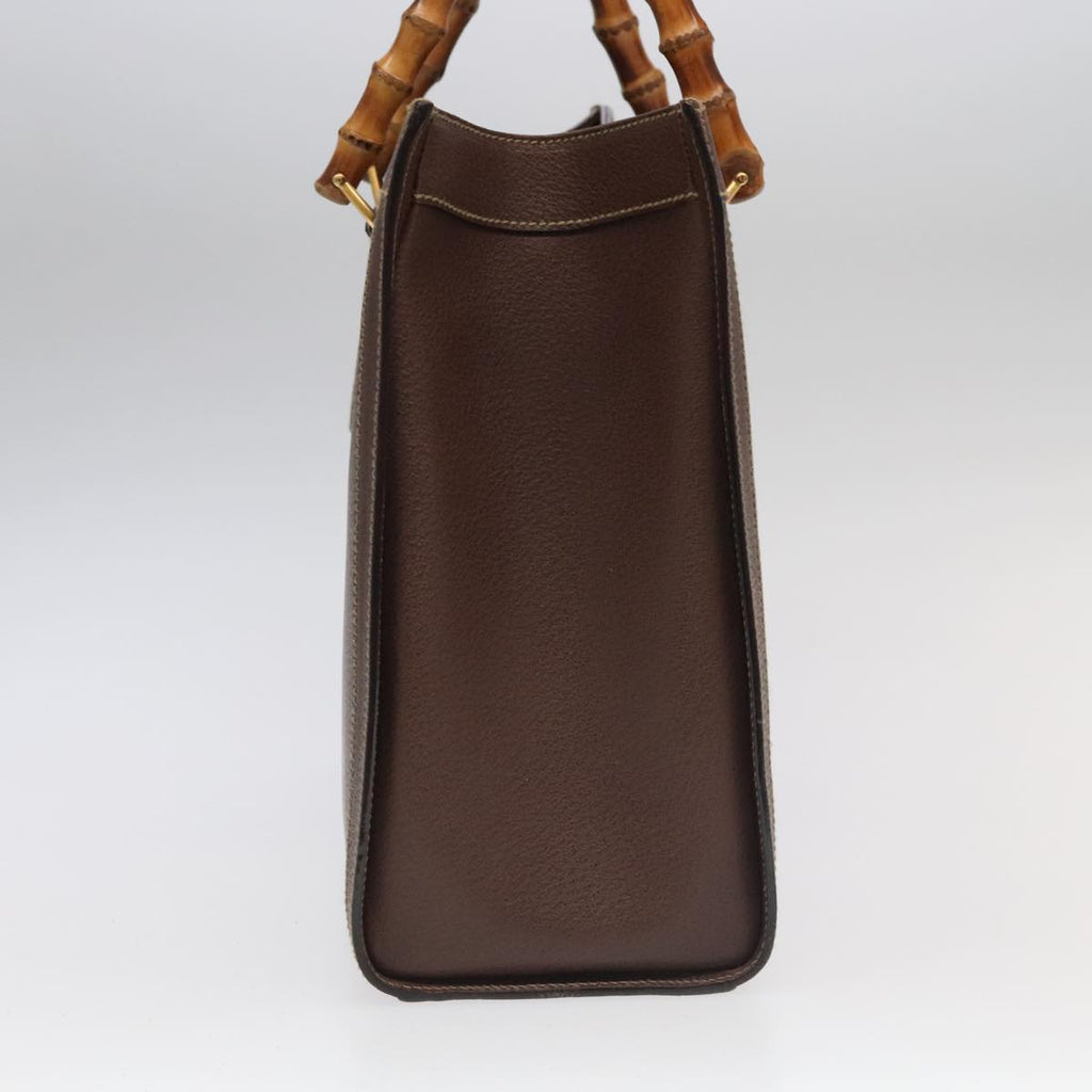 GUCCI Bamboo Hand Bag Leather Brown Gold 002 1186 0260 ep6509