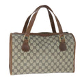 GUCCI GG Canvas Hand Bag PVC Leather Old model Beige ep6511