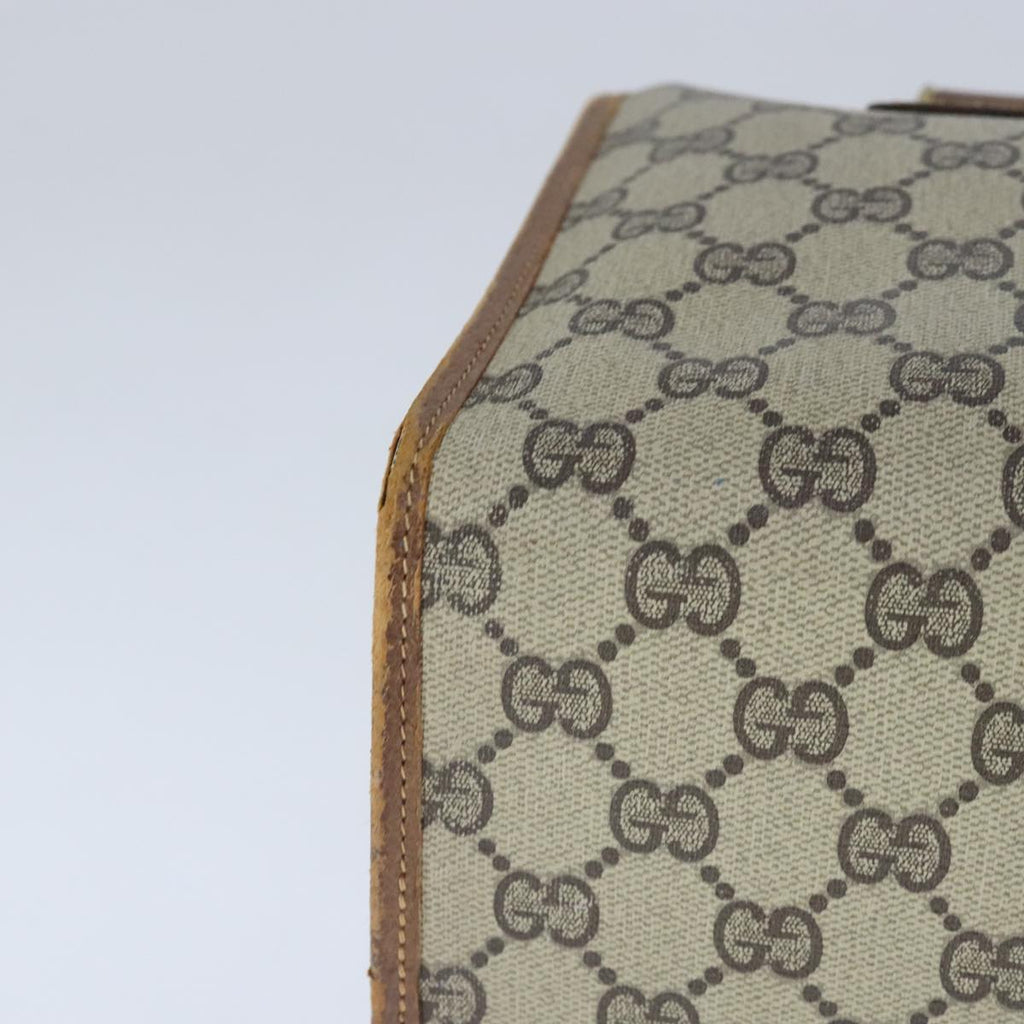 GUCCI GG Canvas Hand Bag PVC Leather Old model Beige ep6511