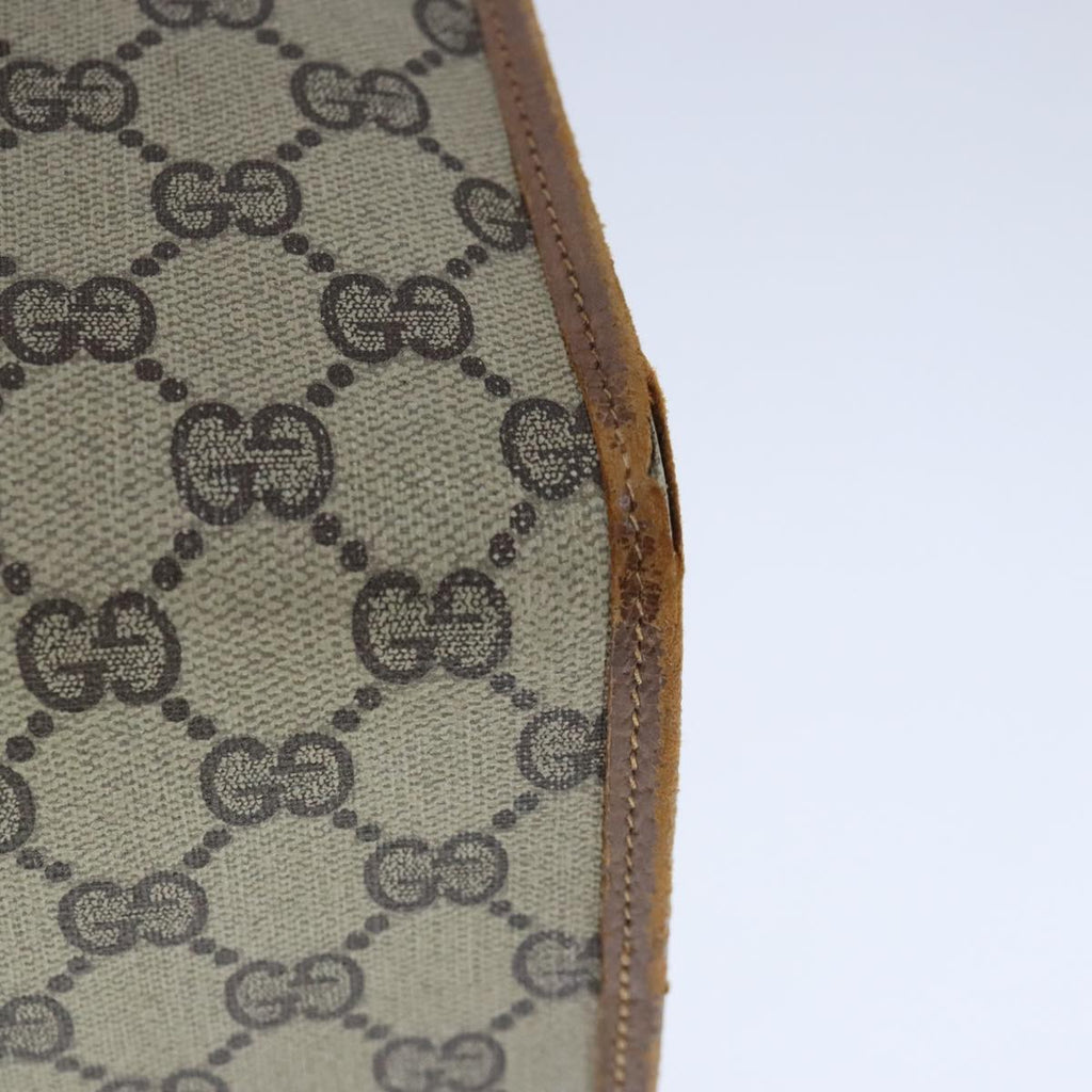 GUCCI GG Canvas Hand Bag PVC Leather Old model Beige ep6511