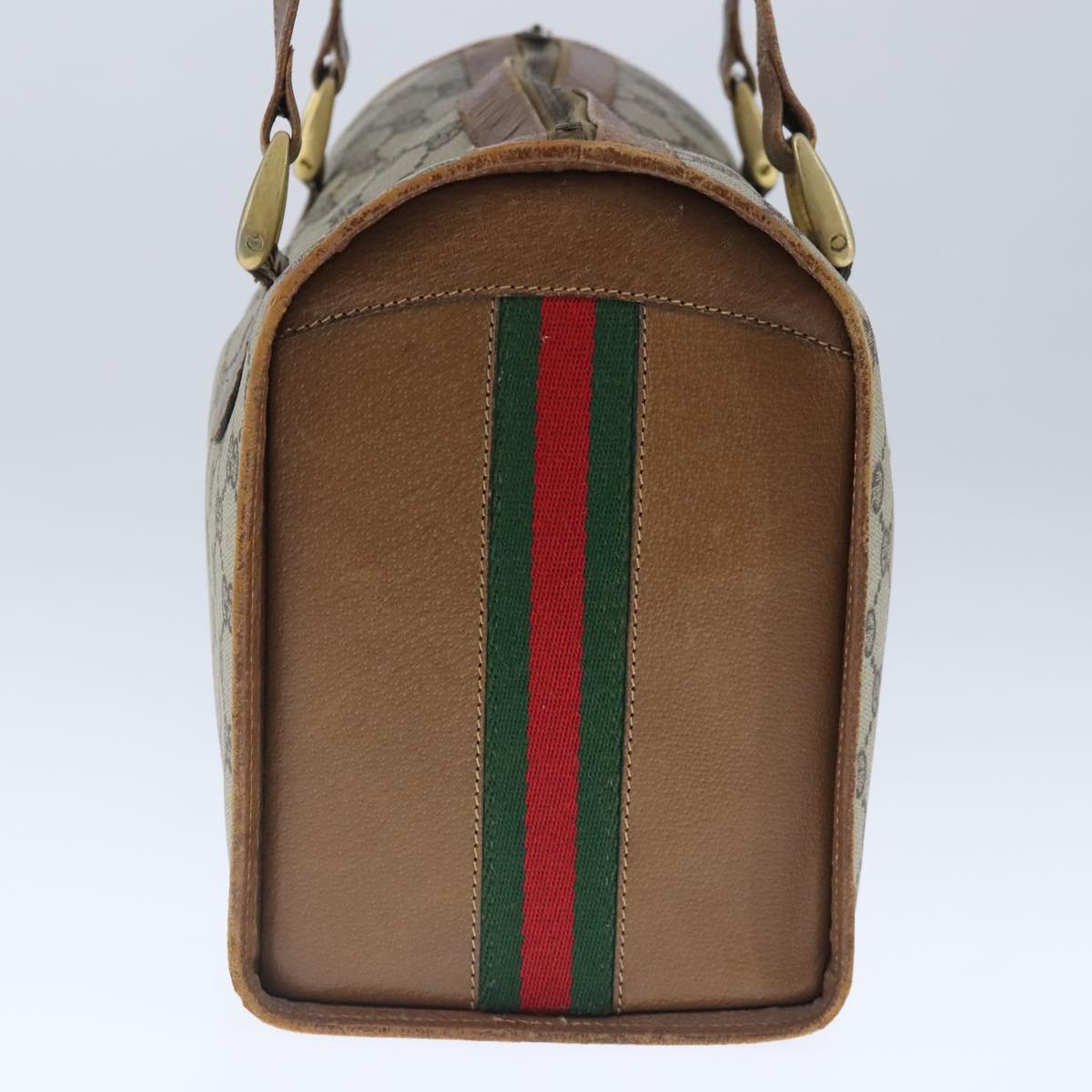 GUCCI GG Canvas Hand Bag PVC Leather Old model Beige ep6511