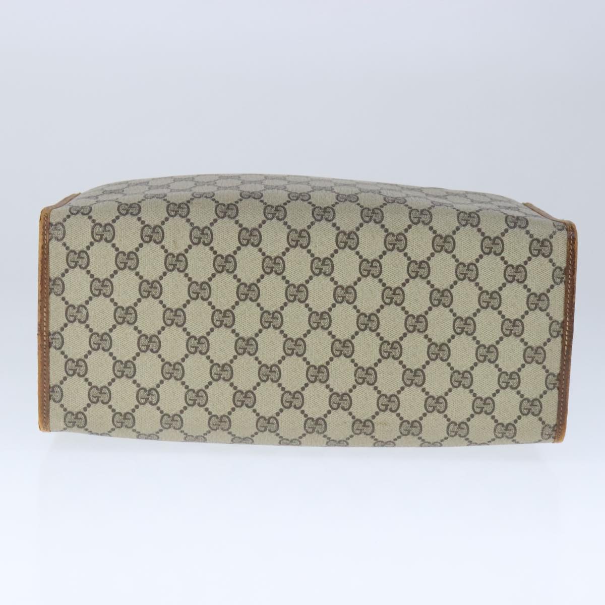 GUCCI GG Canvas Hand Bag PVC Leather Old model Beige ep6511