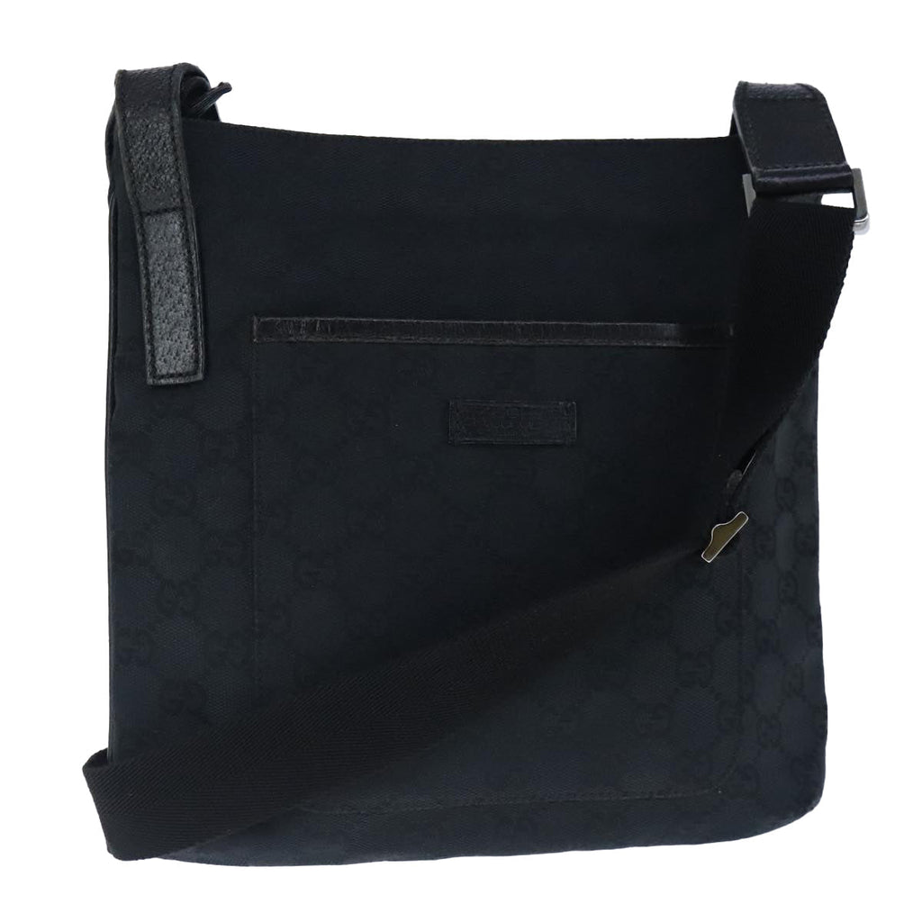 GUCCI GG Canvas Shoulder Bag Black 122793 ep6514