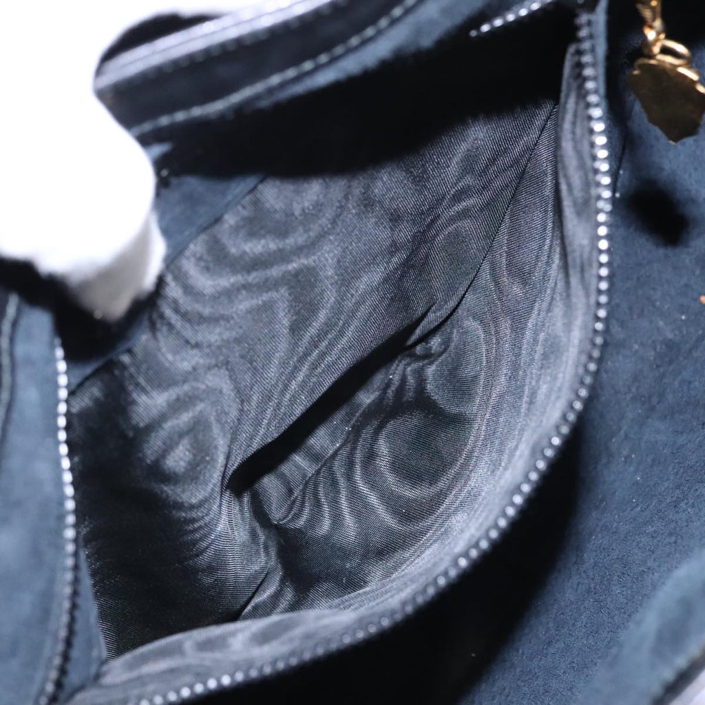 GUCCI Shoulder Bag Leather Black Gold ep6517