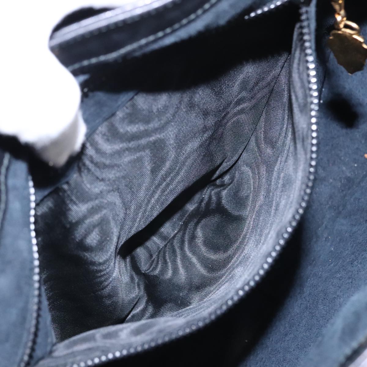 GUCCI Shoulder Bag Leather Black Gold ep6517