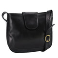 GUCCI Shoulder Bag Leather Black Gold ep6517