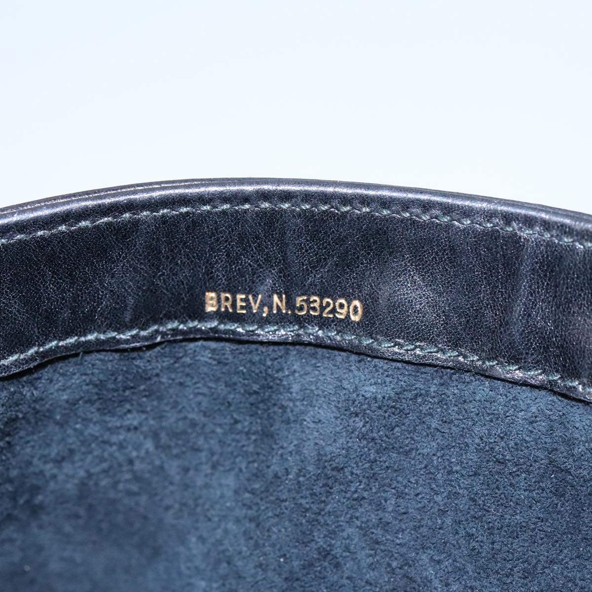 GUCCI Shoulder Bag Leather Black Gold ep6517