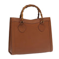 GUCCI Bamboo Hand Bag Leather Brown Gold 002 123 0260 ep6521