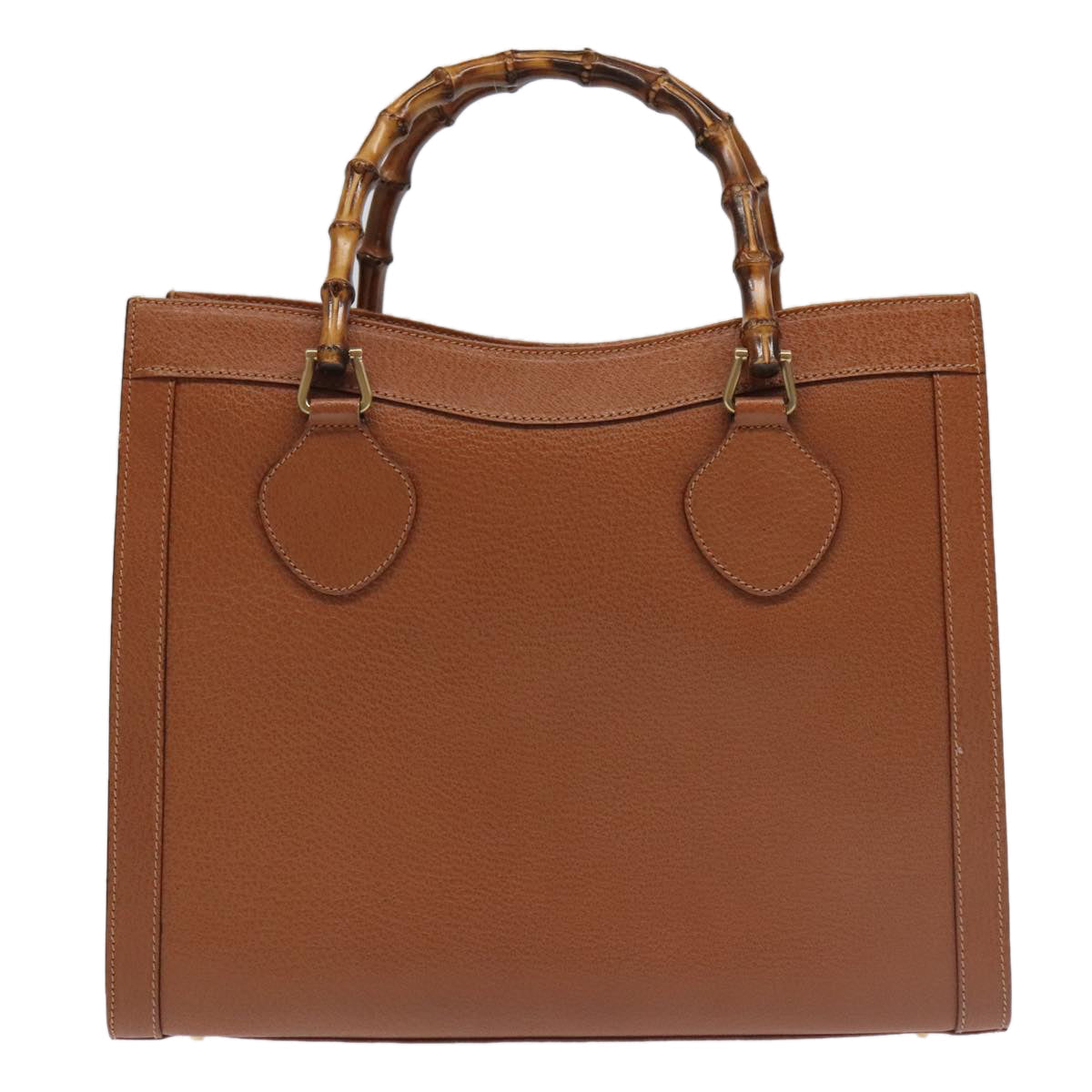 GUCCI Bamboo Hand Bag Leather Brown Gold 002 123 0260 ep6521