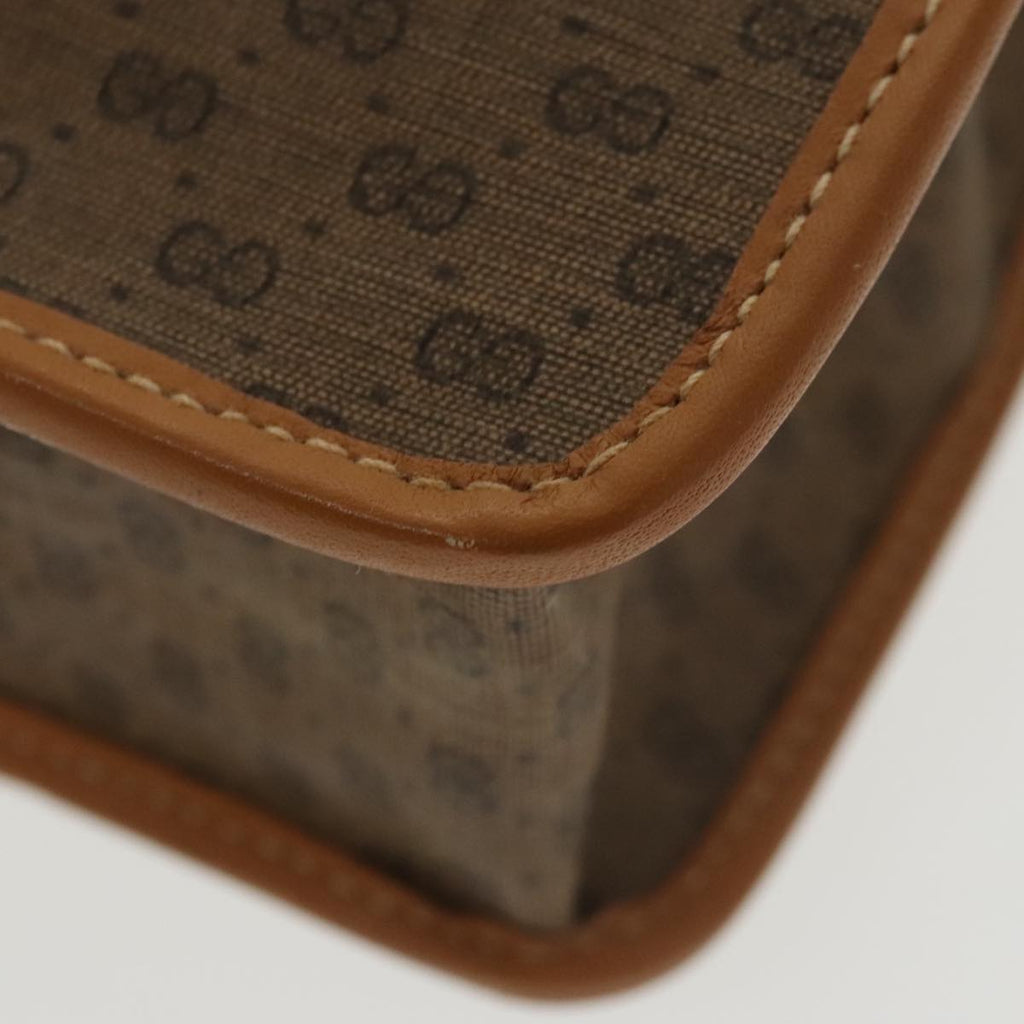 GUCCI Micro GG Canvas Hand Bag PVC Leather 2way Beige ep6523