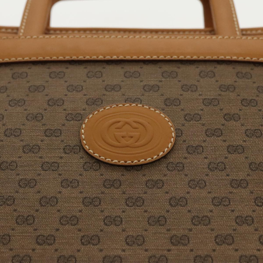 GUCCI Micro GG Canvas Hand Bag PVC Leather 2way Beige ep6523