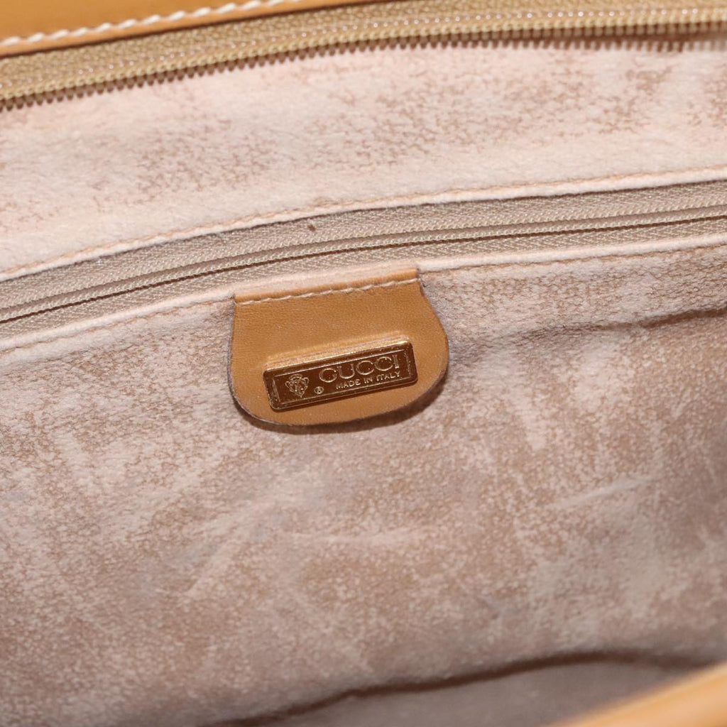 GUCCI Micro GG Canvas Hand Bag PVC Leather 2way Beige ep6523