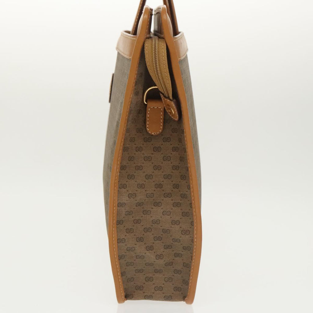 GUCCI Micro GG Canvas Hand Bag PVC Leather 2way Beige ep6523