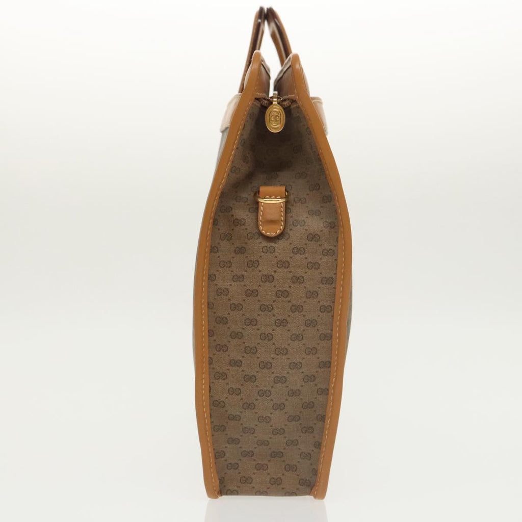 GUCCI Micro GG Canvas Hand Bag PVC Leather 2way Beige ep6523