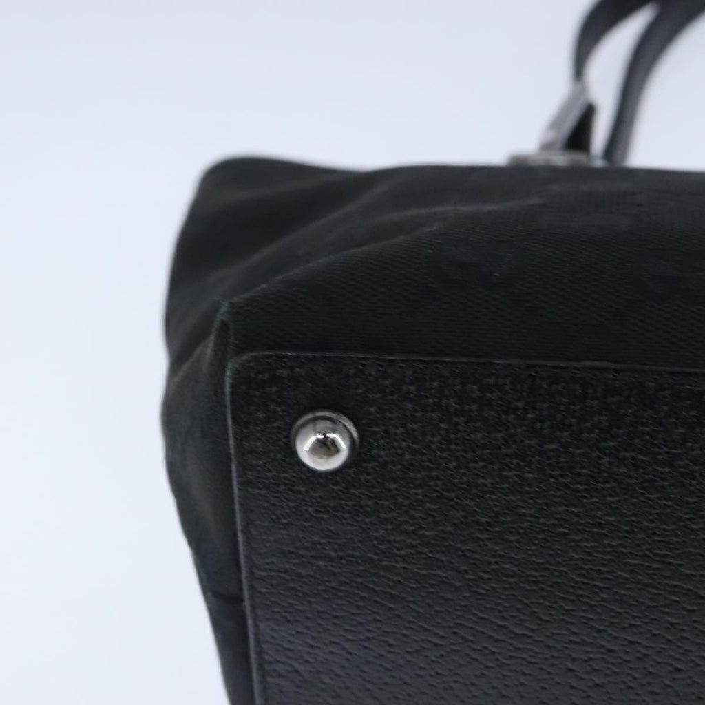 GUCCI GG Canvas Hand Bag Black Silver 120844 ep6544