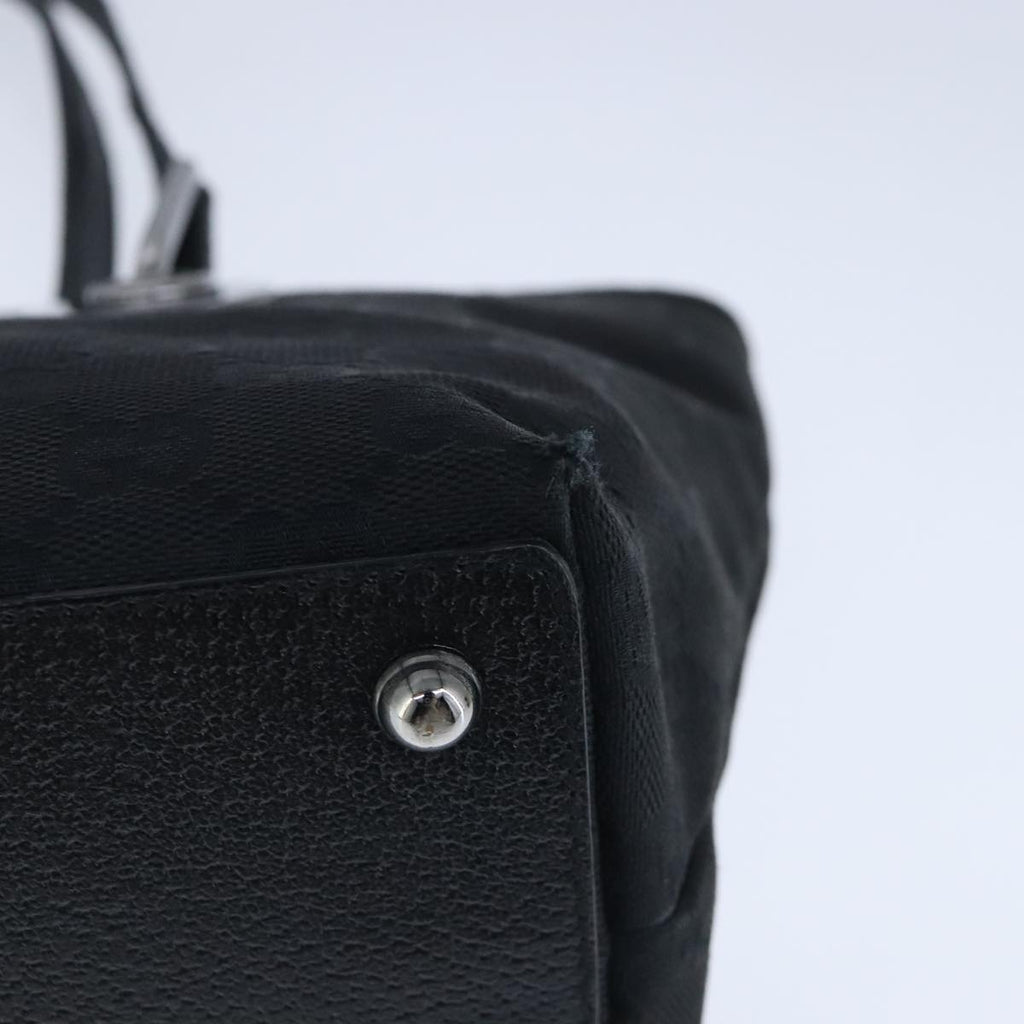 GUCCI GG Canvas Hand Bag Black Silver 120844 ep6544