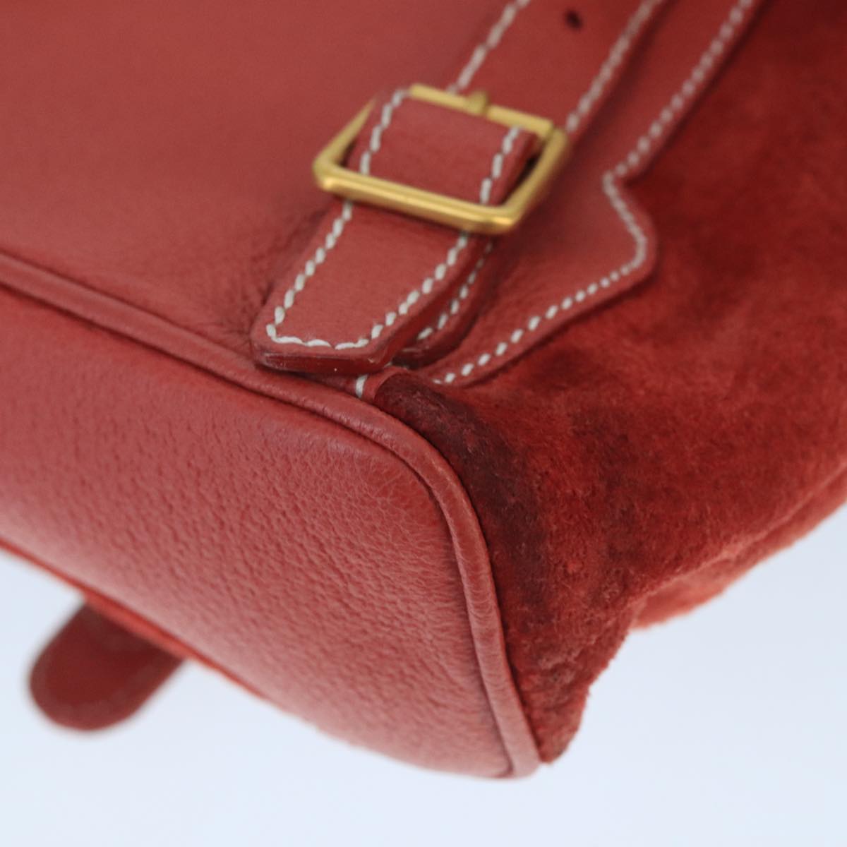 GUCCI Bamboo Backpack Suede Red Gold 003 2058 0030 ep6551