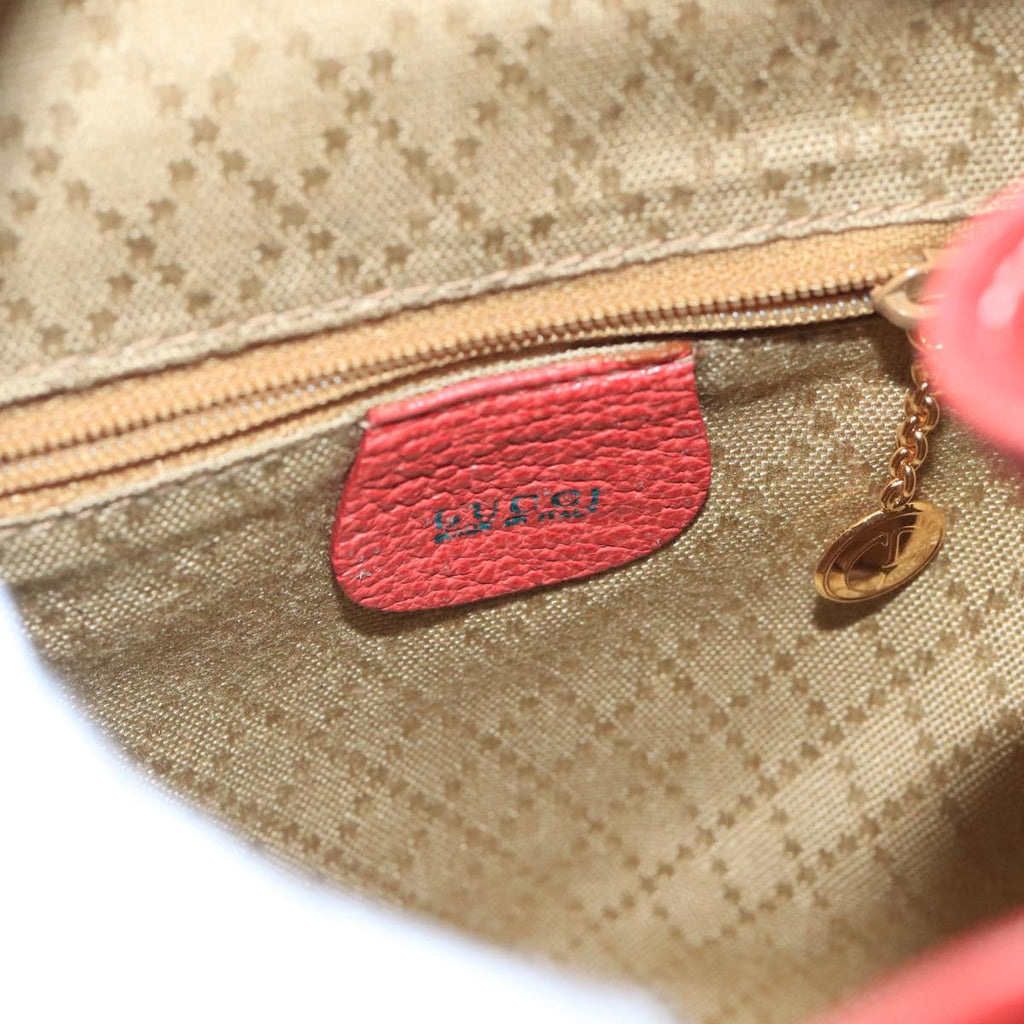 GUCCI Bamboo Backpack Suede Red Gold 003 2058 0030 ep6551