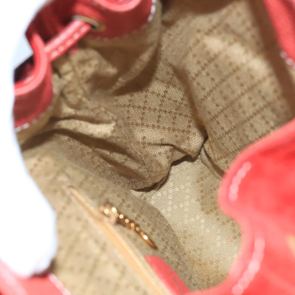 GUCCI Bamboo Backpack Suede Red Gold 003 2058 0030 ep6551