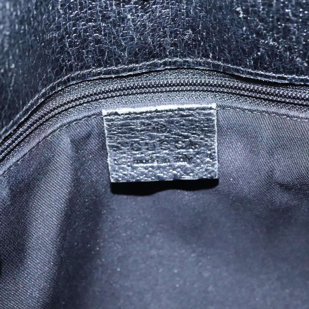 GUCCI GG Canvas Shoulder Bag Black Silver 120841 ep6562
