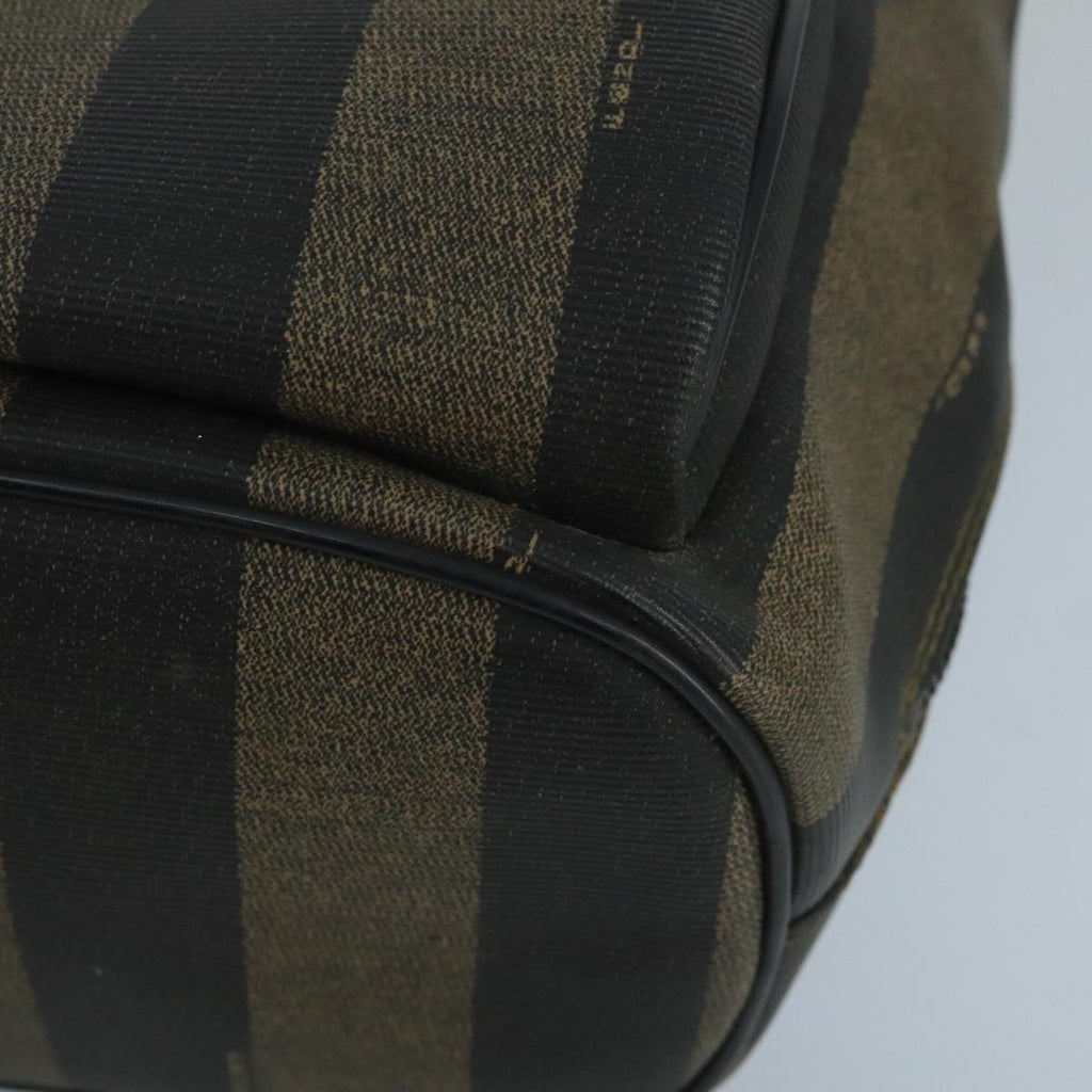 FENDI Pecan Canvas Backpack Brown Black Gold ep6564