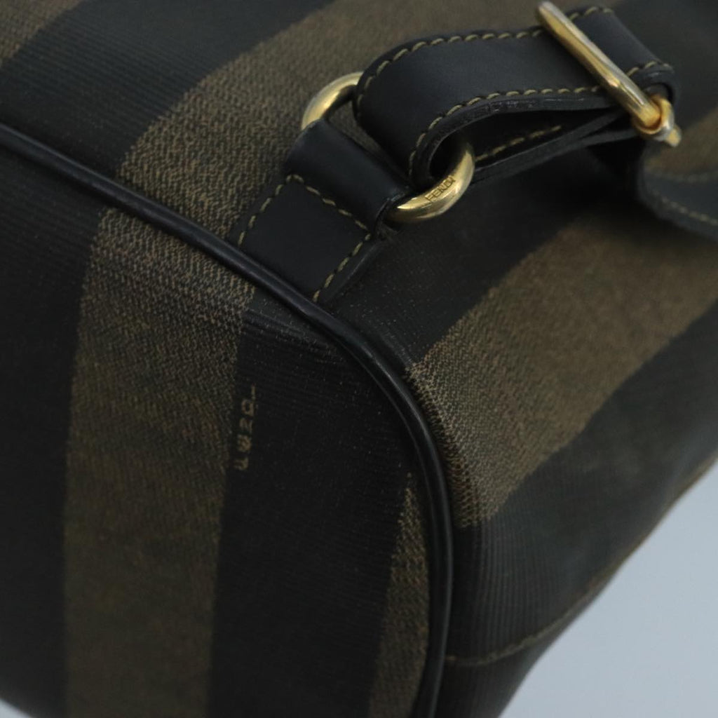 FENDI Pecan Canvas Backpack Brown Black Gold ep6564