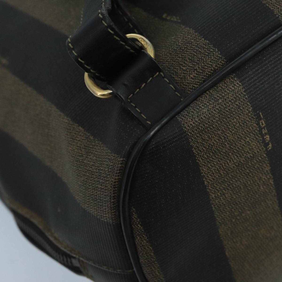 FENDI Pecan Canvas Backpack Brown Black Gold ep6564