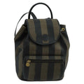 FENDI Pecan Canvas Backpack Brown Black Gold ep6564