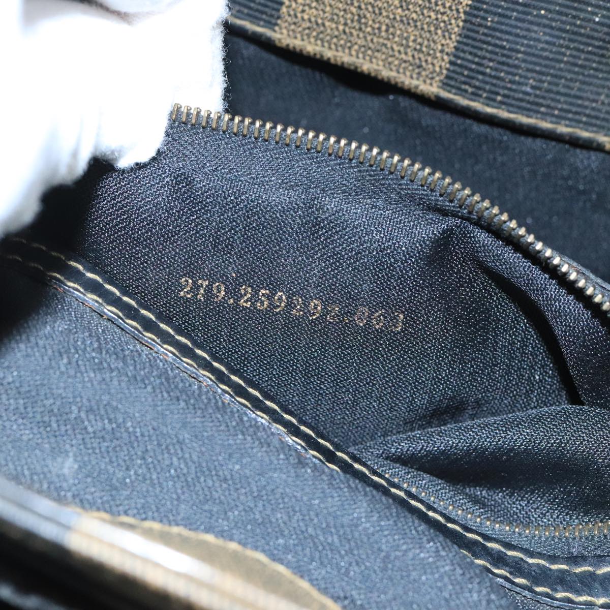 FENDI Pecan Canvas Backpack Brown Black Gold ep6564