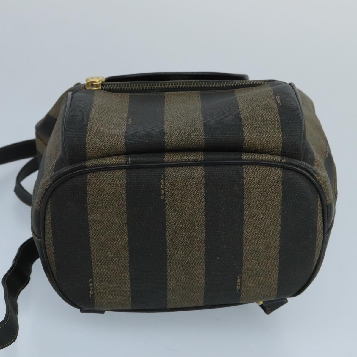 FENDI Pecan Canvas Backpack Brown Black Gold ep6564
