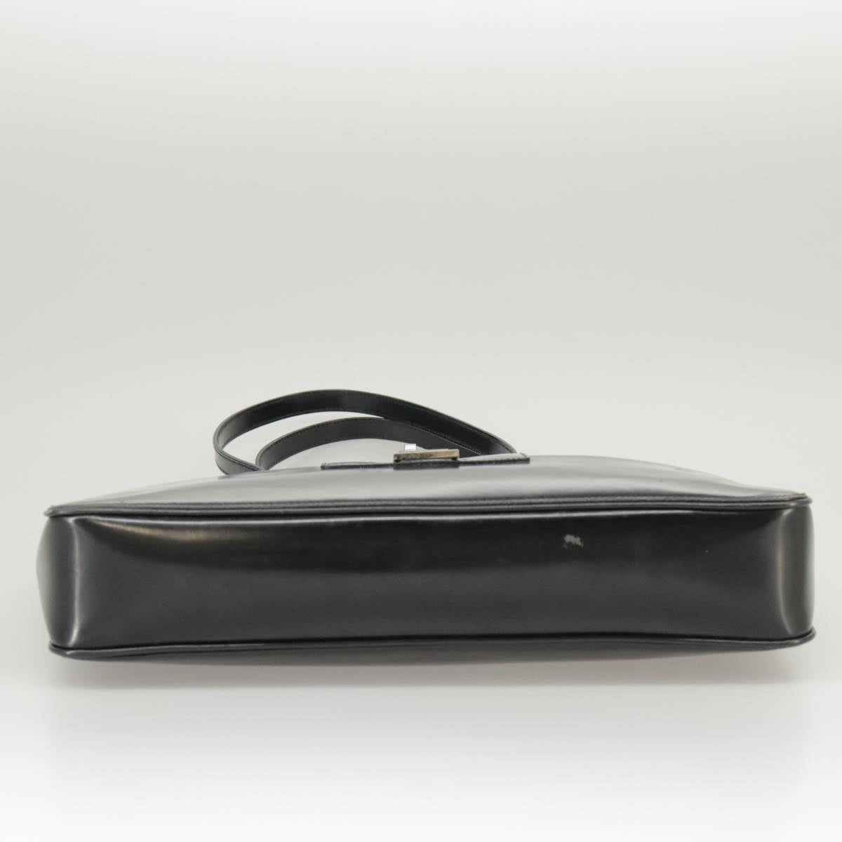 GUCCI Tote Bag Patent leather Black Silver 002 1133 ep6570