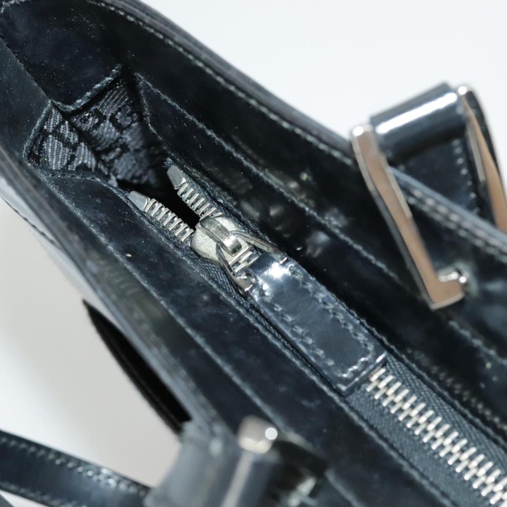 GUCCI Tote Bag Patent leather Black Silver 002 1133 ep6570