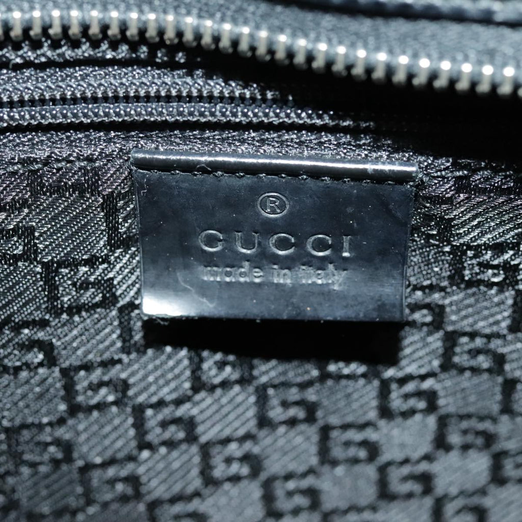 GUCCI Tote Bag Patent leather Black Silver 002 1133 ep6570