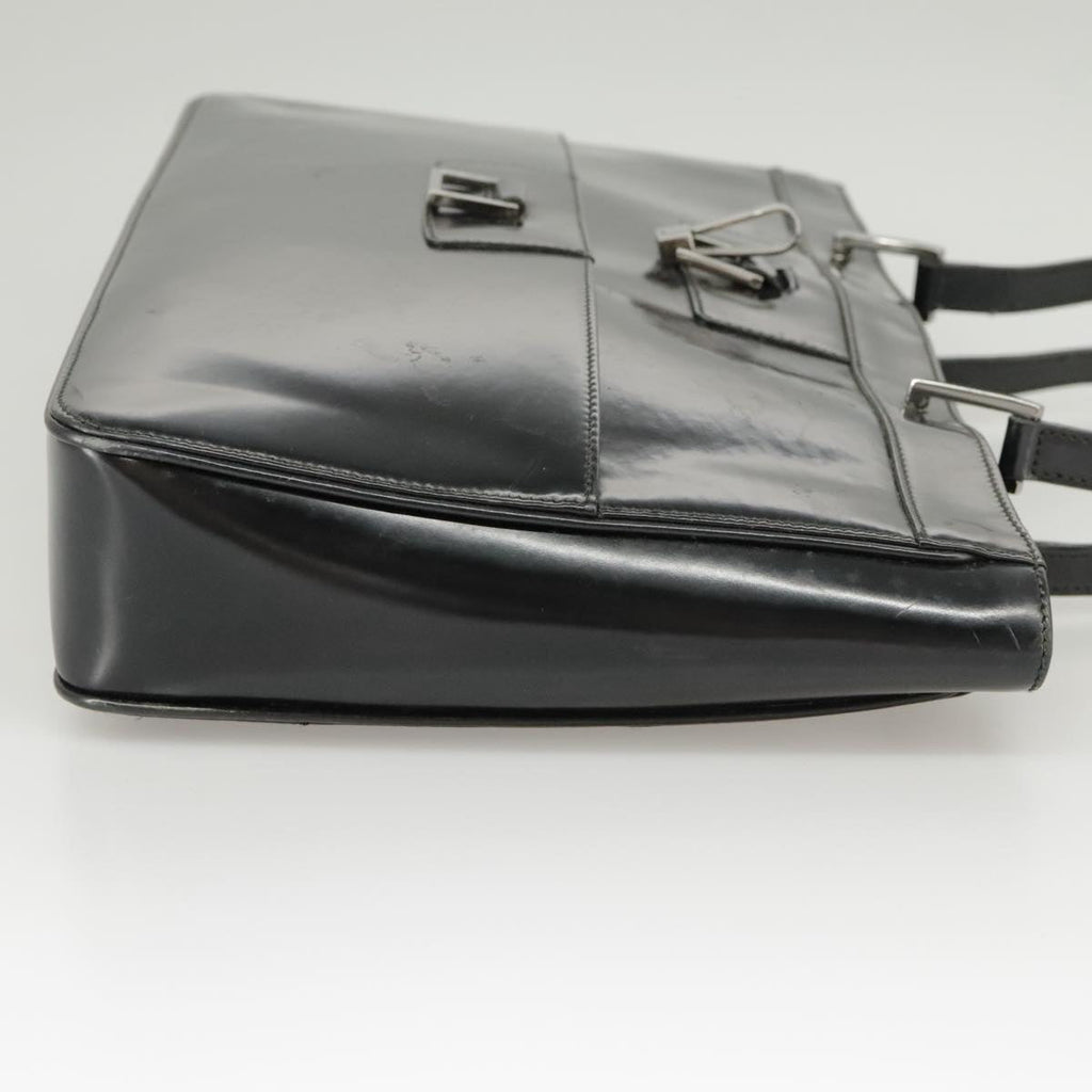 GUCCI Tote Bag Patent leather Black Silver 002 1133 ep6570