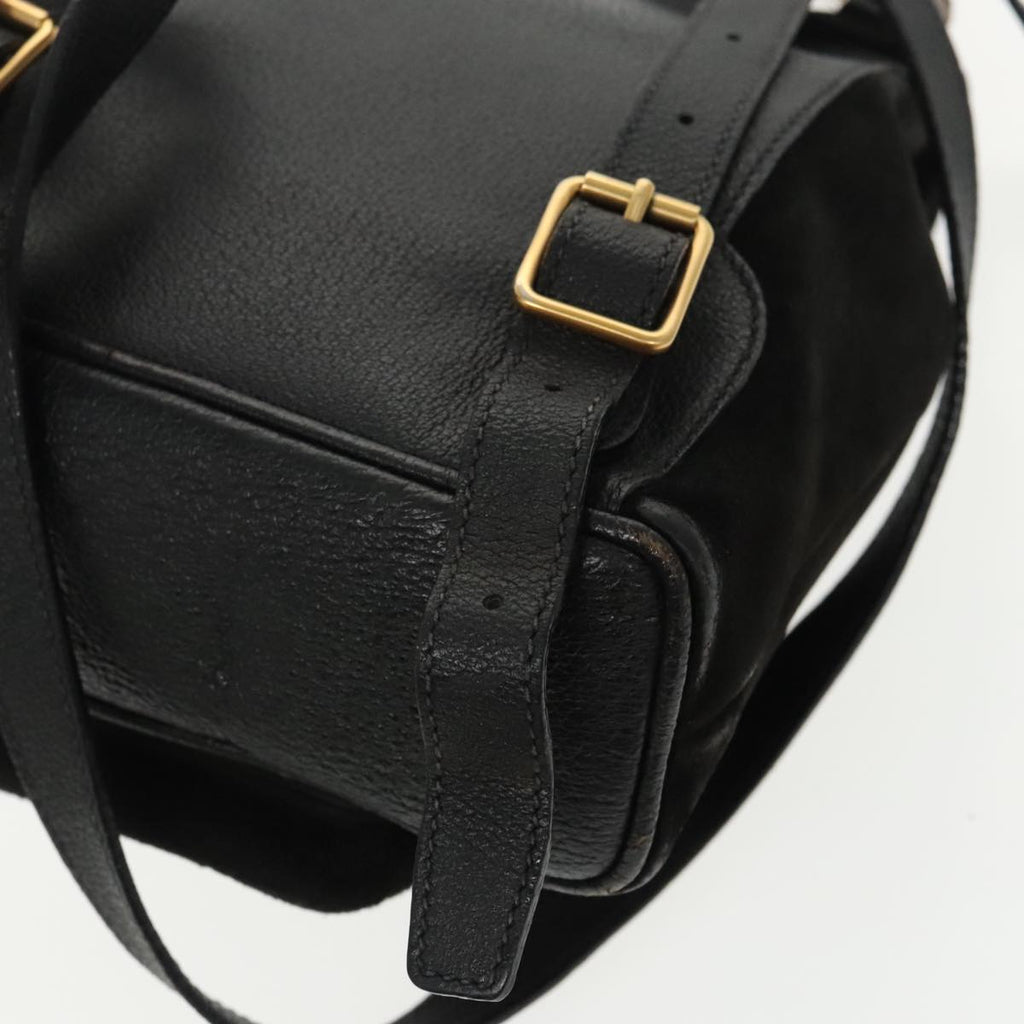 GUCCI Bamboo Backpack Suede Black Gold 003 1705 0030 ep6590