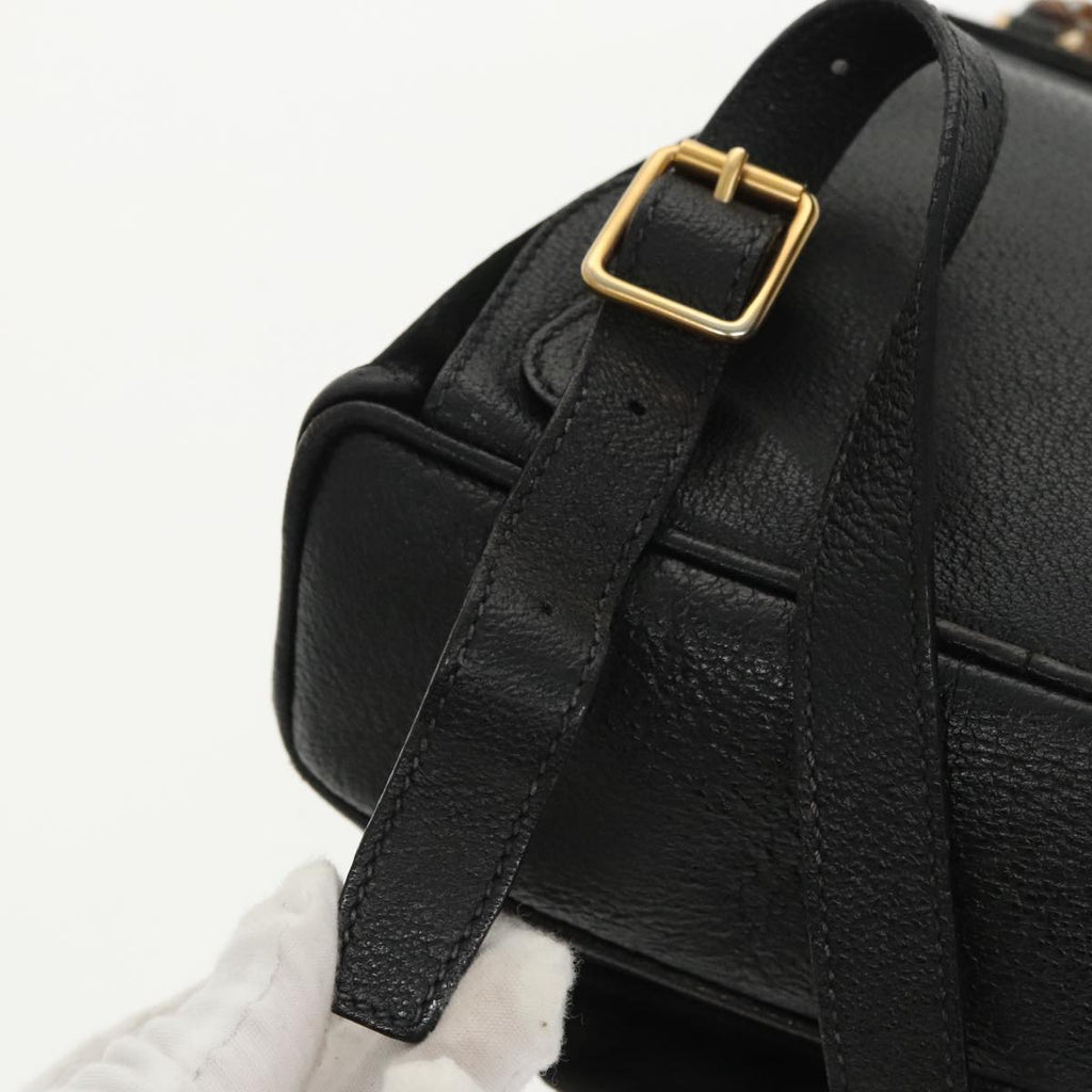 GUCCI Bamboo Backpack Suede Black Gold 003 1705 0030 ep6590